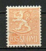 Finland, 1974, Lion/Thick Circle, 0.35mk, USED - Usados