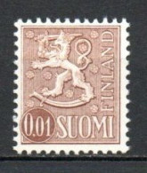 Finland, 1968, Lion, 0.01mk, MNH - Gebruikt