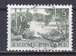 Finland, 1961, Lakeside Scene, 5mk, USED - Oblitérés