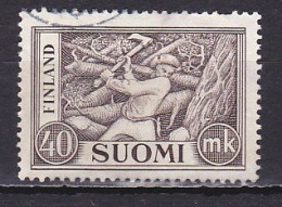 Finland, 1952, Wood Cutter, 40mk, USED - Gebraucht