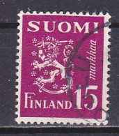 Finland, 1950, Lion, 15mk, USED - Gebruikt