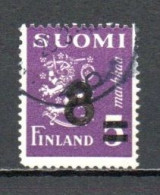 Finland, 1946, Lion/Surcharge, 8mk On 5mk, USED - Usados