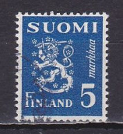 Finland, 1945, Lion, 5mk/Blue, USED - Gebraucht