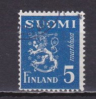 Finland, 1945, Lion, 5mk/Blue, USED - Used Stamps