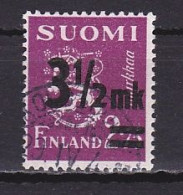 Finland, 1943, Lion/Surcharge, 3½mk On 2.75mk, USED - Oblitérés