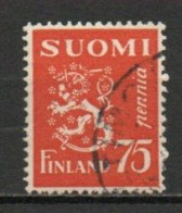 Finland, 1942, Lion, 75p, USED - Gebruikt