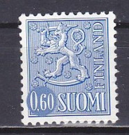 Finland, 1973, Lion, 0.60mk, UNUSED NO GUM - Unused Stamps