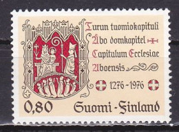 Finland, 1976, Turku Cathedral Chapter 700th Anniv, 0.80mk, UNUSED NO GUM - Unused Stamps