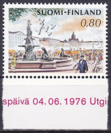 Finland, 1976, Helsinki Market Square, 0.80mk, MNH - Neufs