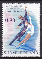 Finland, 1976, European Figureskating Championships, 0.90mk, MNH - Unused Stamps