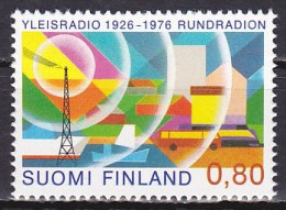 Finland, 1976, Radio Broadcasting In Finland 50th Anniv, 0.80mk, MNH - Nuovi