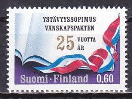 Finland, 1973, Soviet-Finnish Friendship Treaty 25th Anniv, 0.60mk, MNH - Nuevos