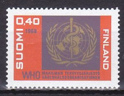 Finland, 1968, World Health Organization WHO, 0.40mk, MNH - Ongebruikt