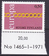 Finland, 1971, Europa CEPT, 0.50mk, MNH - Neufs