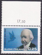 Finland, 1968, Zachris Topelius, 0.25mk, MNH - Ongebruikt