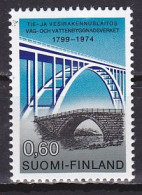 Finland, 1974, Board Of Roads & Waterways 175th Anniv, 0.60mk, MH - Ungebraucht