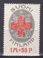 Finland, 1922, Red Cross Fund, 1mk + 50p, UNUSED CRACKED GUM - Ongebruikt