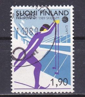 Finland, 1989, World Skiing Championships, 1.90mk, USED - Gebruikt