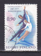 Finland, 1977, European Figureskating Championships, 0.90mk, USED - Usados