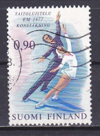 Finland, 1977, European Figureskating Championships, 0.90mk, USED - Usados