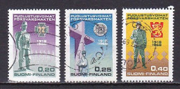 Finland, 1968, National Defence Forces 50th Anniv, Set, USED - Used Stamps