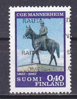 Finland, 1967, Field Marshal Mannerheim, 0.40mk, USED - Used Stamps