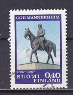 Finland, 1967, Field Marshal Mannerheim, 0.40mk, USED - Oblitérés