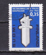 Finland, 1966, Finnish Police 150th Anniv, 0.35mk, USED - Usati