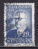 Finland, 1950, Pres Juho H. Paasikivi 80th Anniv, 20mk, USED - Gebraucht