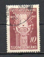 Finland, 1947, Savings Bank 125th Anniv, 10mk, USED - Usati