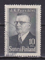 Finland, 1947, Pres. Juho H Paasikivi, 10mk, USED - Used Stamps