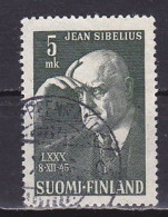 Finland, 1945, Jean Sibelius 80th Birthday, 5mk, USED - Used Stamps