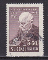 Finland, 1945, Pres. Stahlberg 80th Birthday, 3½mk, USED - Oblitérés