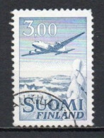 Finland, 1963, Douglas DC-6/Wide Spaced Lines, 3.00mk/Phosphor, USED - Used Stamps