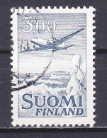 Finland, 1963, Douglas DC-6/Wide Spaced Lines, 3.00mk/Phosphor, USED - Usati