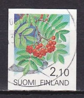 Finland, 1991, Regional Flowers/Rowan, 2.10mk/Imperf, USED - Used Stamps
