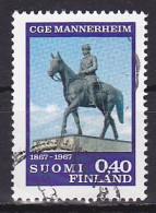 Finland, 1967, Field Marshal Mannerheim, 0.40mk, USED - Usati