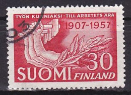 Finland, 1957, Finnish Trade Unions Confederation 50th Anniv, 30mk, USED - Usati