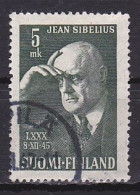 Finland, 1945, Jean Sibelius 80th Birthday, 5mk, USED - Usati