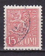 Finland, 1954, Lion, 15mk, USED - Gebruikt