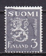 Finland, 1947, Lion, 3mk, USED - Gebruikt