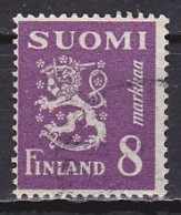 Finland, 1946, Lion, 8mk, USED - Oblitérés