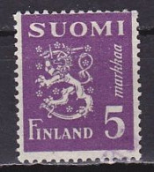 Finland, 1945, Lion, 5mk, USED - Used Stamps