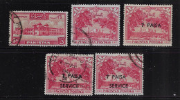 PAKISTAN  1948-1961  SCOTT #40,68,126,O70,O70a   USED  $6.55 - Pakistán