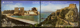 Greece 2017 Europa Cept "Castles" Imperforate Set MNH - Unused Stamps