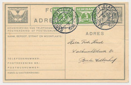 Verhuiskaart G.12 Bijfrankering Santpoort - Duitsland 1938 - Lettres & Documents