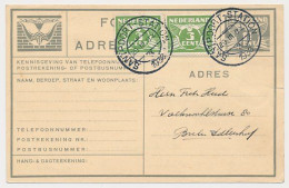 Verhuiskaart G.12 Bijfrankering Santpoort - Duitsland 1938 - Storia Postale