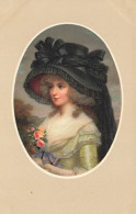 N°24869 - Illustrateur MM Vienne N°559 - Jeune Femme Portant Un Chapeau Noir Avec Une Traîne - Vienne