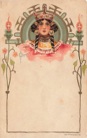 N°24876 - Illustrateur - S. Solomko - Jeune Femme Portant Une Couronne - Carte Vendue En L'état - Solomko, S.
