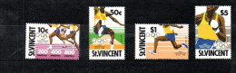 St Vincent 1988 Set Olympic/Athletics Stamps (Michel 1130/33) Nice MNH - St.Vincent (1979-...)